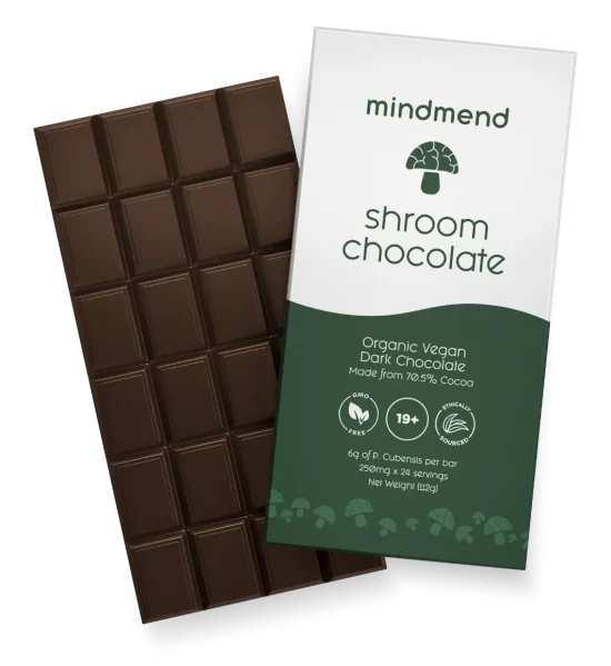 Shrooms Vegan Dark Chocolate bar